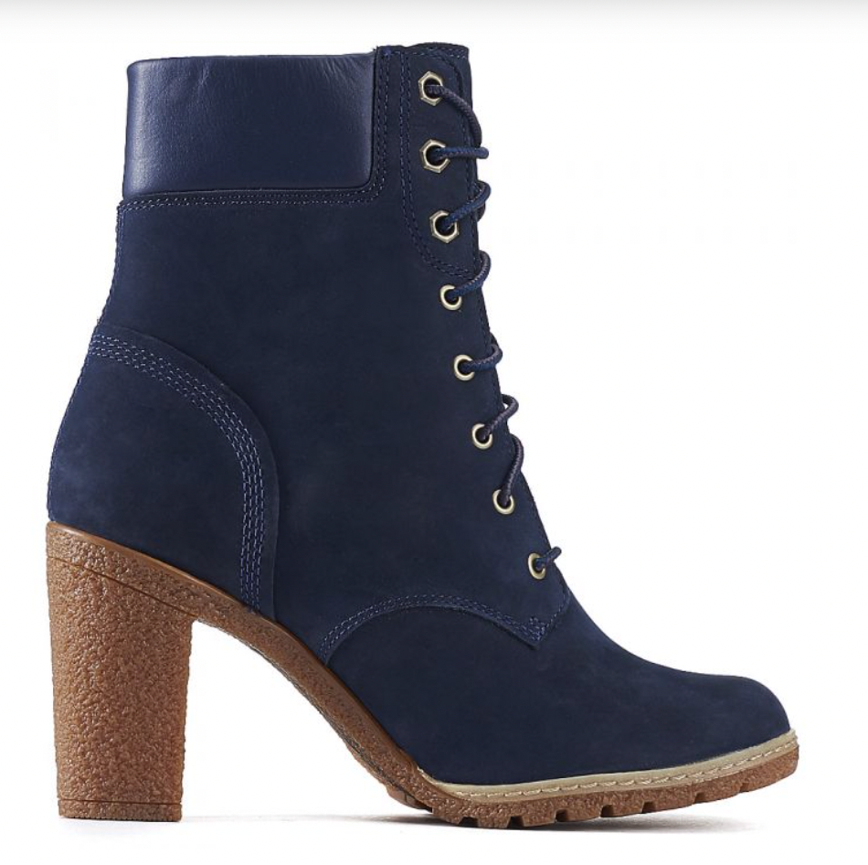 B. Timberland Women's Limited Blue Suede  Leather High Heel Boots - 10