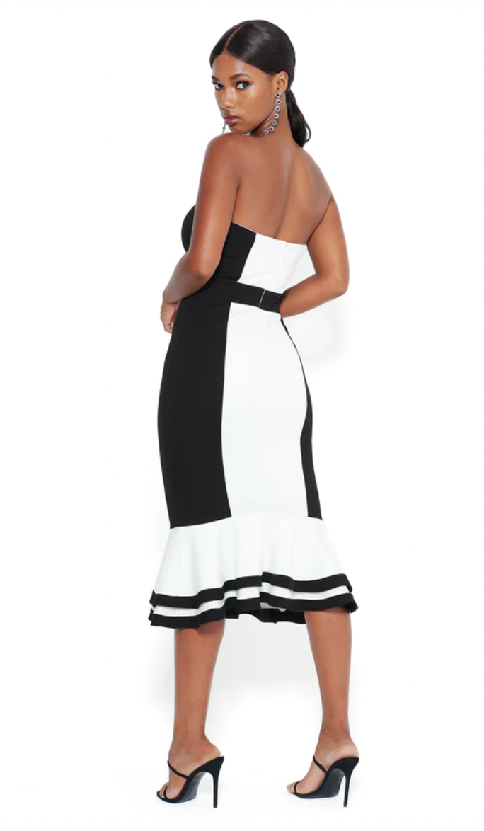 Strapless Bodycon Dress; Bebe